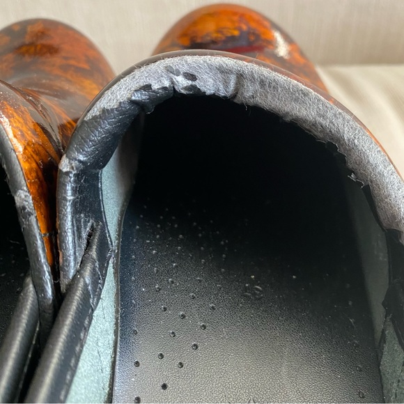 DANSKO PROFESSIONAL bronze swirl 
PATENT LEATHER CLOGS/mules size 37 shoes - Picture 9 of 14